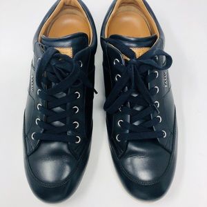 Bally navy leather men’s sneakers size 43